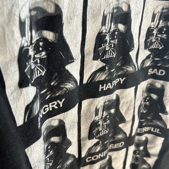 Star Wars Official Expressions Of Vader T Shirt Funny Fan Tee Faces Of Vader L - Picture 10 of 13